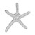 De-Ani Sterling Silver Rhodium-Plated Polished Enameled Dancing Starfish Slide