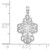 De-Ani Sterling Silver Rhodium-Plated Polished Fancy Lacy Cross Pendant
