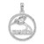 De-Ani Sterling Silver Rhodium-Plated Polished Jamaica Round Circle with Bird Pendant