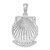 De-Ani Sterling Silver Rhodium-Plated Polished Jamaica Scallop Shell Pendant