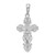 De-Ani Sterling Silver Rhodium-Plated Polished Lace Trim Crucifix Pendant