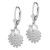 De-Ani Sterling Silver Rhodium-plated Polished Lions Paw Shell Leverback Earrings