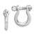 De-Ani Sterling Silver Rhodium-Plated Polished Medium Shackle Link Screw Earrings