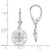 De-Ani Sterling Silver Rhodium-Plated Polished Mini Compass Leverback Earrings