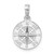 De-Ani Sterling Silver Rhodium-Plated Polished Mini Compass Pendant