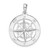 De-Ani Sterling Silver Rhodium-Plated Polished Nautical Compass Pendant - QC-C78A6F4F-2500