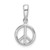 De-Ani Sterling Silver Rhodium-Plated Polished Peace Symbol Pendant - QC-77A53A23-8052