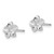 De-Ani Sterling Silver Rhodium-Plated Polished Plumeria Flower Post Earrings