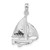 De-Ani Sterling Silver Rhodium-Plated Polished Sailboat Pendant - QC-D95AAE79-7194