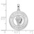 De-Ani Sterling Silver Rhodium-Plated Polished Sanibel Circle with Shell Pendant
