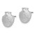 De-Ani Sterling Silver Rhodium-Plated Polished Scallop Shell Post Earrings - QE-A0235374-8658