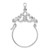 De-Ani Sterling Silver Rhodium-plated Polished Scroll Design Charm Holder