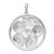 De-Ani Sterling Silver Rhodium-plated Polished Shells Large Round Pendant