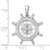 De-Ani Sterling Silver Rhodium-Plated Polished Ships Wheel with Compass Pendant