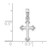 De-Ani Sterling Silver Rhodium-plated Polished Small Budded Cross Pendant