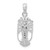 De-Ani Sterling Silver Rhodium-Plated Polished Small Florida Lobster Pendant - QC-F357F6FC-3881