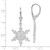De-Ani Sterling Silver Rhodium-Plated Polished Snowflake Leverback Earrings