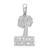 De-Ani Sterling Silver Rhodium-Plated Polished South Beach Palm Tree Pendant - QC-565AF296-4019