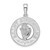 De-Ani Sterling Silver Rhodium-Plated Polished St. Augustine with Shell Circle Pendant