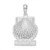 De-Ani Sterling Silver Rhodium-Plated Polished St. Thomas Scallop Shell Pendant