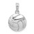 De-Ani Sterling Silver Rhodium-Plated Polished Volleyball Pendant - QC-62722835-9576