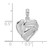 De-Ani Sterling Silver Rhodium-plated Polished Wrap Design Heart Pendant