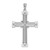 De-Ani Sterling Silver Rhodium-Plated Polished X-Center Latin Cross Pendant