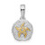 De-Ani Sterling Silver Rhodium-Plated Sand Dollar with 14k Starfish Pendant