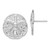 De-Ani Sterling Silver Rhodium-Plated Sand Dollar with Starfish Post Earrings