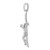 De-Ani Sterling Silver Rhodium-Plated Textured Crucifix Pendant