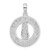 De-Ani Sterling Silver Rhodium-Plated Textured Siesta Key Florida with Flip-flop Pendant