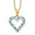Diamond Fascination Diamond Mystique Sterling Silver 18K Gold-plated Diamond and Emerald Heart 18 Inch Necklace