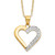 Diamond Fascination Diamond Mystique Sterling Silver 18K Gold-plated Diamond Heart 18 Inch Necklace