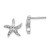 Diamond Fascination Diamond Mystique Sterling Silver Platinum-plated carart Diamond Starfish Post Earrings