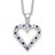 Diamond Fascination Diamond Mystique Sterling Silver Platinum-plated Diamond and Sapphire Heart 18 Inch Necklace