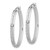 Diamond Fascination Diamond Mystique Sterling Silver Platinum-plated Diamond Oval Hoop Earrings