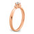 First Promise 14k Rose Gold 1/4 carat Lab Grown Diamond VS/SI+ G+ Complete Petite Engagement Ring