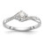 First Promise 14k White Gold 1/3 carat Lab Grown Diamond VS/SI+ G+ Complete Petite Engagement Ring