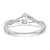 First Promise 14k White Gold 1/3 carat Lab Grown Diamond VS/SI+ G+ Complete Petite Engagement Ring