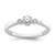 First Promise 14k White Gold 1/4 carat Lab Grown Diamond VS/SI+ G+ Complete Petite Engagement Ring