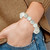 Grey Agate 12.00mm Beaded Stretch Bracelet
