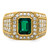 IBGoodman 10k 1 7/8 carat Lab Grown Diamond VS/SI+ G+ and Lab Created Emerald Men's Ring