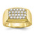 IBGoodman 10k 1 carat Lab Grown Diamond VS/SI+ G+ Cluster Men's Ring