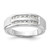 IBGoodman 10k White Gold 1/5 carat Lab Grown Diamond VS/SI+ G+ Complete Double Row Men's Ring