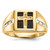 IBGoodman 14k .02 carat Lab Grown Diamond VS/SI+ G+ and Onyx Cross Men's Ring