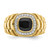 IBGoodman 14k 1/4 carat Lab Grown Diamond VS/SI+ G+ and Onyx Textured Men's Ring