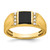 IBGoodman 14k 1/8 carat Lab Grown Diamond VS/SI+ G+ and Onyx Men's Ring