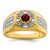 IBGoodman 14k 5/8 carat Lab Grown Diamond VS/SI+ G+ and Created Ruby Complete Men's Ring