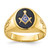 IBGoodman 14k Men's Polished and Grooved Blue Lodge Master Masonic Ring Mounting - B0-3B2615CE-1223