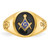IBGoodman 14k Men's Polished and Grooved Blue Lodge Master Masonic Ring Mounting - B0-3B2615CE-1223